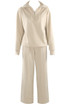 Half Zip Sweatshirt And Wide Leg Trouser Set