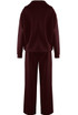 Half Zip Sweatshirt And Wide Leg Trouser Set