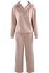 Half Zip Sweatshirt And Wide Leg Trouser Set