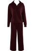 Half Zip Sweatshirt And Wide Leg Trouser Set