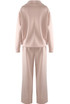 Half Zip Sweatshirt And Wide Leg Trouser Set