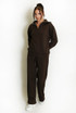 Half Zip Sweatshirt And Wide Leg Trouser Set