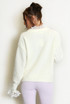 Lace Collar And Cuff Soft Knit Jumper