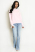 Lace Collar And Cuff Soft Knit Jumper
