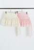 Heart Print Gathered Frill Mini Skirt