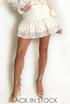 Heart Print Gathered Frill Mini Skirt
