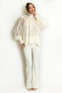 Bow Neck Organza Blouse 