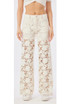 Cream Floral Lace Jeans