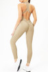 Cut Out Back Pushup Unitard