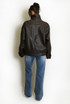 Faux Leather High Neck Jacket