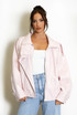 Vinyl High Neck Oversized Jacket