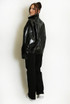 Vinyl High Neck Oversized Jacket