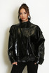 Vinyl High Neck Oversized Jacket