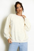 Bow Trim Crew Neck Sweatshirt