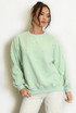 Bow Trim Crew Neck Sweatshirt