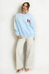 H Motif Crew Neck Sweatshirt