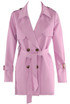 Short Trench Coat With Belt