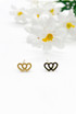 Mini Double Heart Stud Earrings 