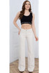 White Low Waist Wide Leg Jeans