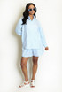 Diamante Embellished Shirt And Shorts Set