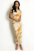 One Shoulder Tie Dye Midi Dress