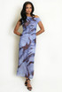 One Shoulder Tie Dye Midi Dress