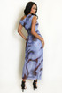 One Shoulder Tie Dye Midi Dress