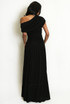 Drape Bardot Ruched Maxi Dress