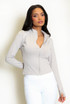 Contrast Piping Active Zip Top