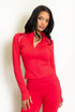 Contrast Piping Active Zip Top