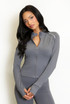 Contrast Piping Active Zip Top
