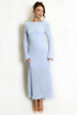 Textured Flute Sleeves Midi Dress