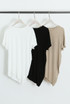 Asymmetric Hem Round Neck T-Shirt