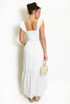 Shirred Embroidery Anglaise Maxi dress