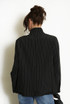 Striped Asymmetric Wrap Blazer