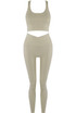 Strappy Back Crop Top And Cross Over Legging Set