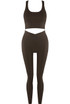 Strappy Back Crop Top And Cross Over Legging Set
