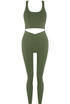 Strappy Back Crop Top And Cross Over Legging Set