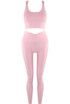 Strappy Back Crop Top And Cross Over Legging Set