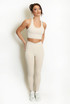 Strappy Back Crop Top And Cross Over Legging Set