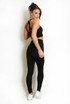 Strappy Back Crop Top And Cross Over Legging Set