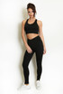 Strappy Back Crop Top And Cross Over Legging Set