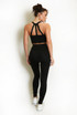 Strappy Back Crop Top And Cross Over Legging Set