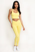 Strappy Back Crop Top And Cross Over Legging Set