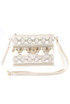 Fringe Shell Embellished Clutch Bag