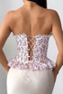 Pink Floral Peplum Corset Top