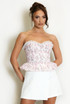 Pink Floral Peplum Corset Top-PRE-ORDER