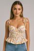 Floral Peplum Bodice Top- PRE-ORDER