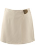 Wrap Skort With Circular Buckle 