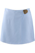 Wrap Skort With Circular Buckle 